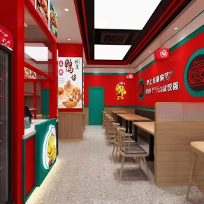 新中式鸭货绝味卤味店3D模型下载